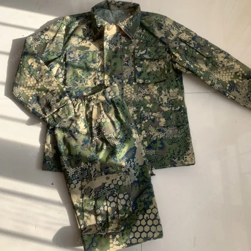 Camo Pattern Set - จีนประเภท 07 Highland Camouflage เสื้อสูทกางเกงหกเหลี่ยมรูปแบบรังผึ้ง Gaoyuan