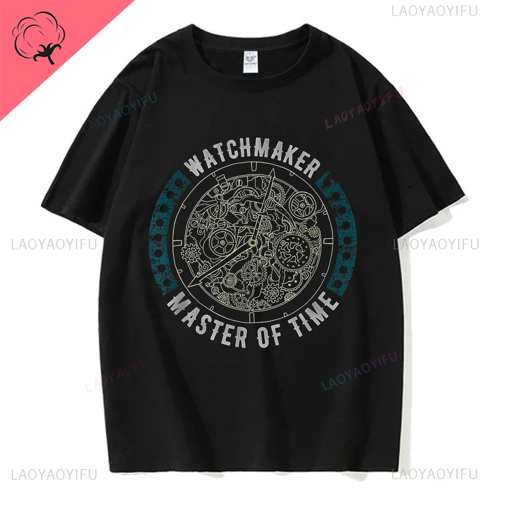 Street Fashion Magazine - 70S 80S 90S Vintageนาฬิกาสะสมช่างซ่อมนาฬิกากราฟิกพิมพ์Tshirtช่างซ่อมนาฬิกาStreetwear Casualแฟชั่นCotton Manเสื้อยืด