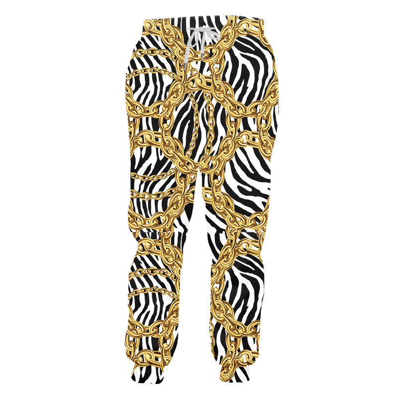 Street Fashion Types - 3D Golden ZEBRA กางเกง Harajuku streetwear