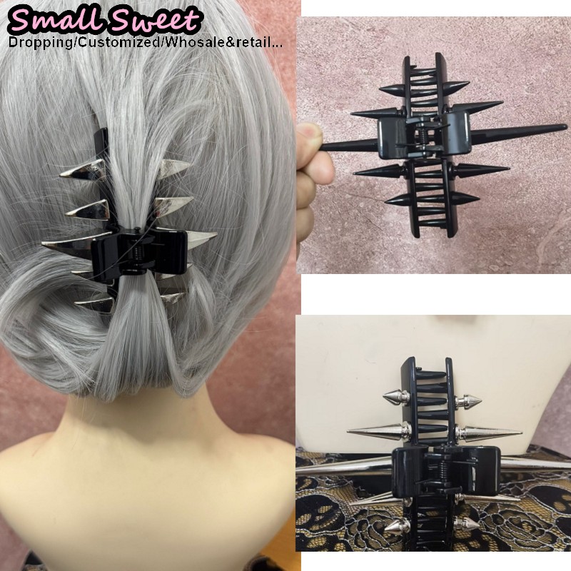 Street Fashion Types - กิ๊บติดผมสไตล์พังก์ฮิปฮอปแบบทำมือสำหรับผู้หญิง สไตล์กอธิค Y2K พร้อมปิ่งปักสำหรับงานปาร์ตี้และแฟชั่นสตรีทแวร์