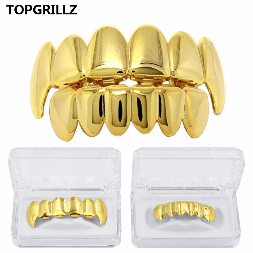 Street Fashion Jewelry - TOPGRILLZ ใหม่ Fit Rose Gold สีชุบ