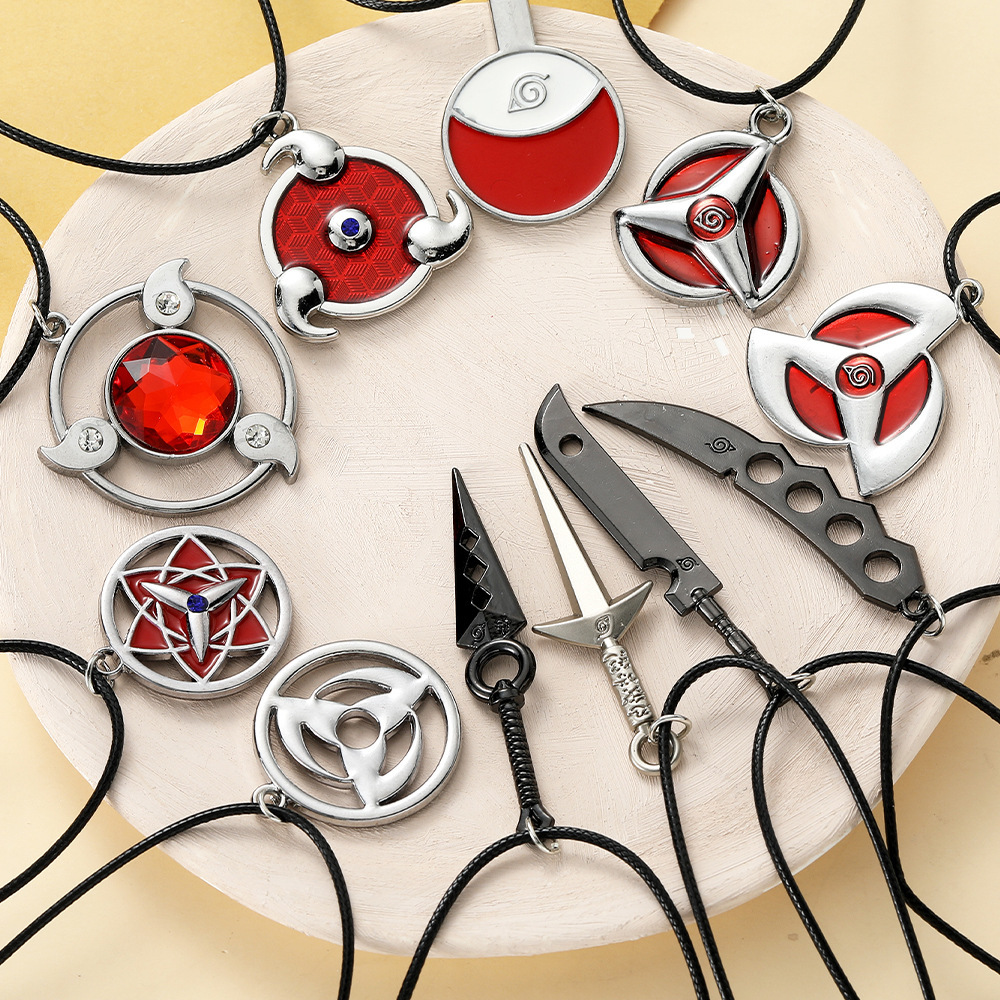 Street Fashion Jewelry - สร้อยคอจี้นารูโตะ อุซึมากิ เครื่องประดับโลหะสไตล์อนิเมะ ฮิปฮอป พังก์ ของขวัญสำหรับแฟนๆ