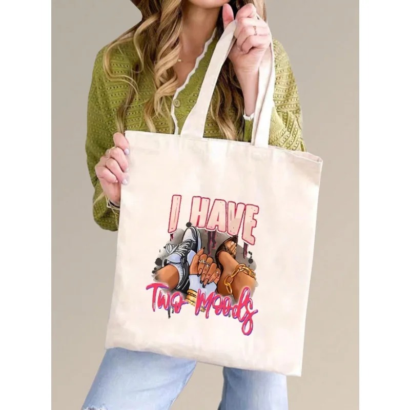 ROMWE กระเป๋าสะพายผ้าแคนวาสลาย - Tote Bag Canvas Print บทวิจารณ์และราคา