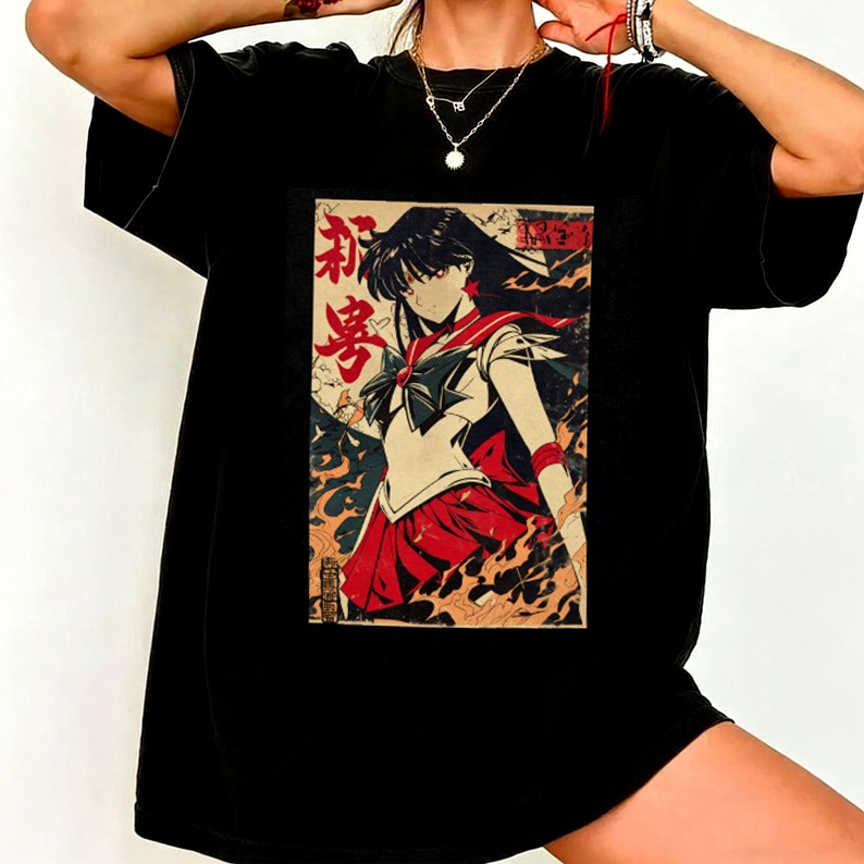 เสื้อยืดลายการ์ตูนเซเลอร์มูนสไ - Street Fashion Types บทวิจารณ์และราคา
