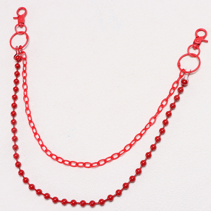 โซ่กางเกงหลายชั้นประดับลูกปัดส - Street Fashion Jewelry บทวิจารณ์และราคา