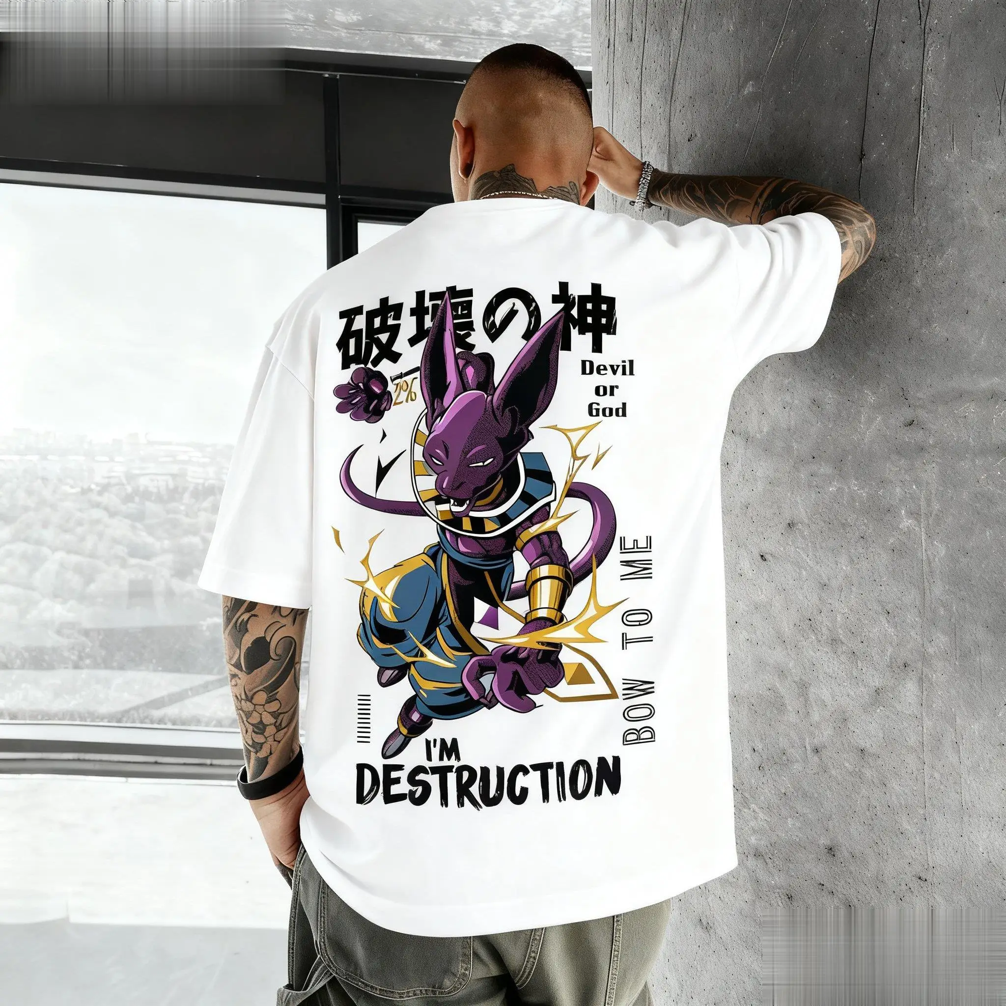 เสื้อยืดลายกราฟิกอนิเมะดราก้อน - Street Fashion Magazine บทวิจารณ์และราคา
