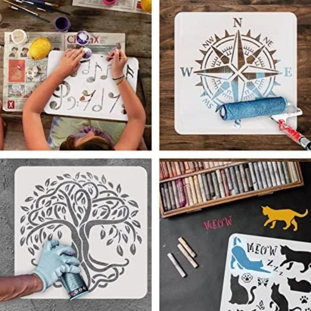 3 pcs Camo Stencil Kit 11.8x11 - Camo Pattern Set บทวิจารณ์และราคา