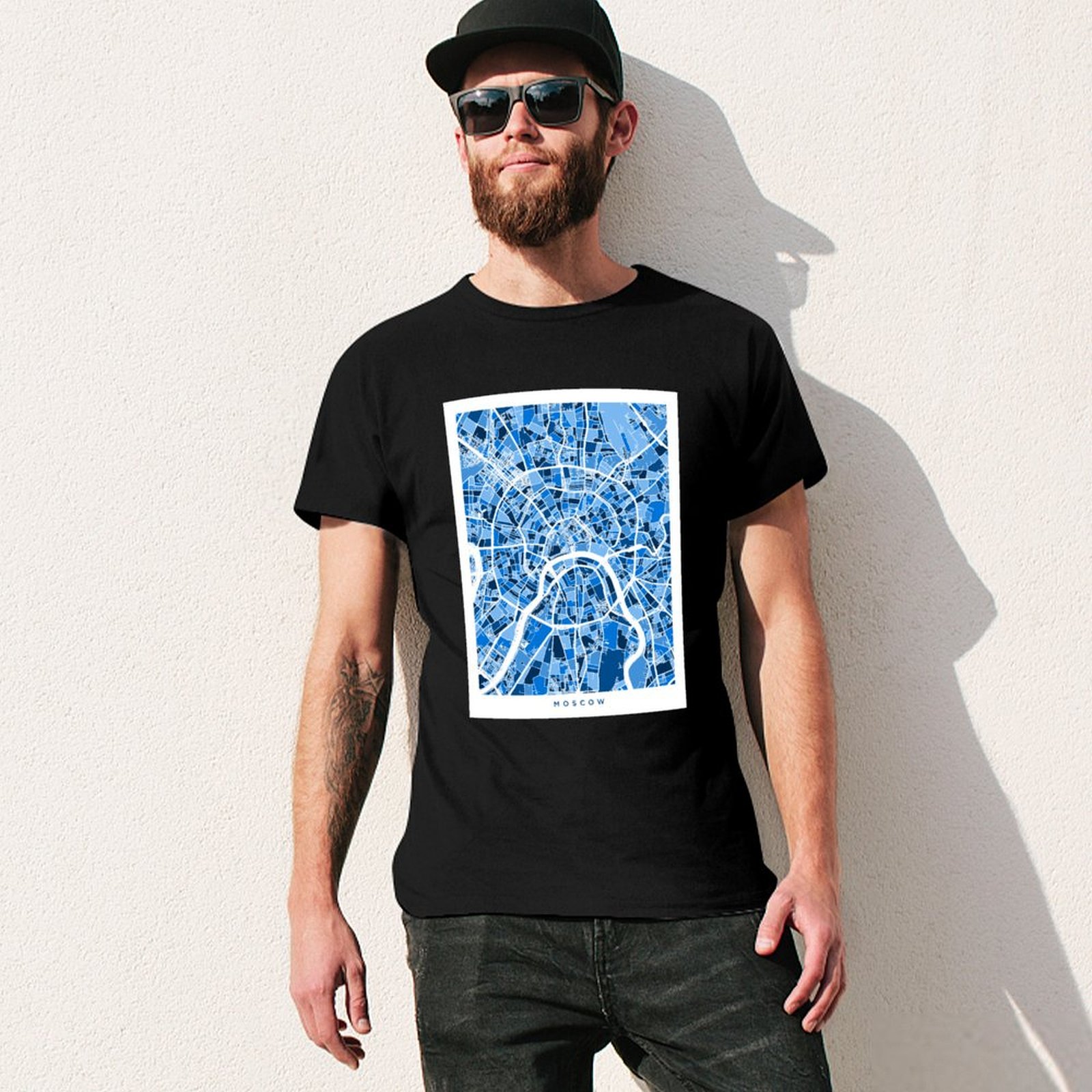 เสื้อยืดลายแผนที่ถนนเมืองมอสโก - Street Fashion Moscow บทวิจารณ์และราคา