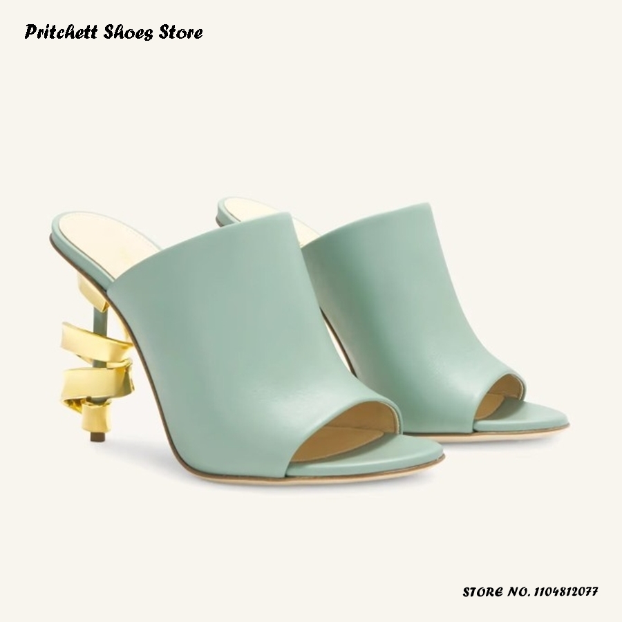 รองเท้าส้นสูงแบบสวมเปิดส้นทรงก - Street Fashion Rome 2025 บทวิจารณ์และราคา