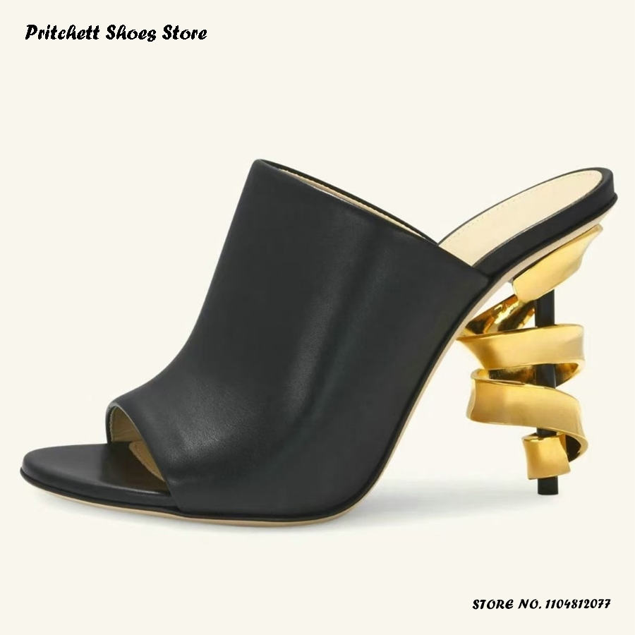 รองเท้าส้นสูงแบบสวมเปิดส้นทรงก - Street Fashion Rome 2025 บทวิจารณ์และราคา