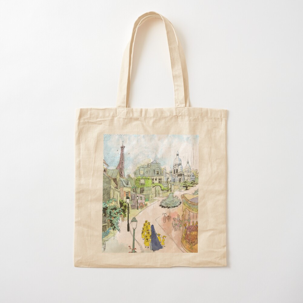 กระเป๋าโท้ทลายสีน้ำถนนมาเดลีน  - Street Fashion In Paris บทวิจารณ์และราคา