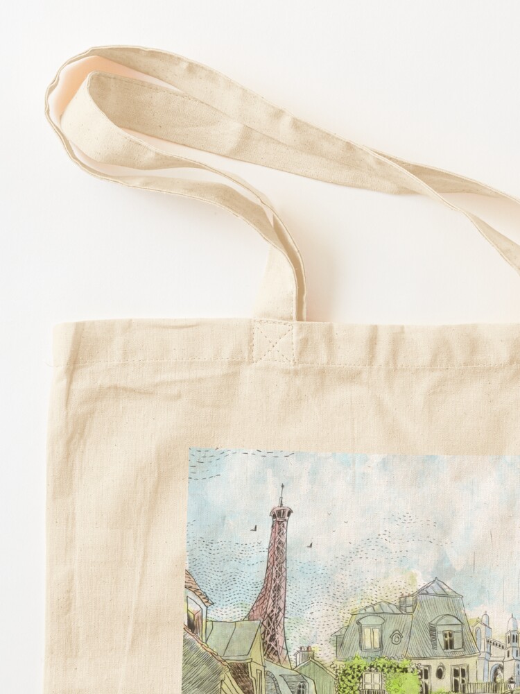 กระเป๋าโท้ทลายสีน้ำถนนมาเดลีน  - Street Fashion In Paris บทวิจารณ์และราคา