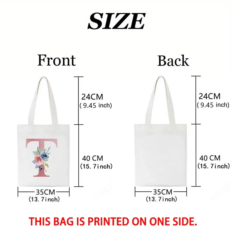 กระเป๋าถือสะพายไหล่ลายตัวอักษร - Tote Bag Canvas Print บทวิจารณ์และราคา