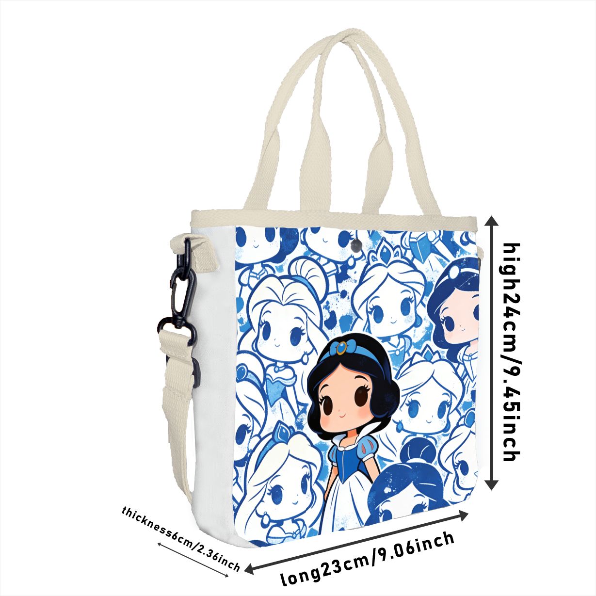 กระเป๋าผ้าพิมพ์ลายการ์ตูนสโนว์ - Tote Bag Canvas Print บทวิจารณ์และราคา