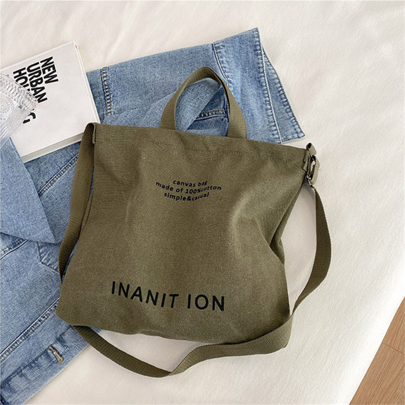 กระเป๋าผ้าแคนวาสแฟชั่นสไตล์ญี่ - Tote Bag Canvas Print บทวิจารณ์และราคา