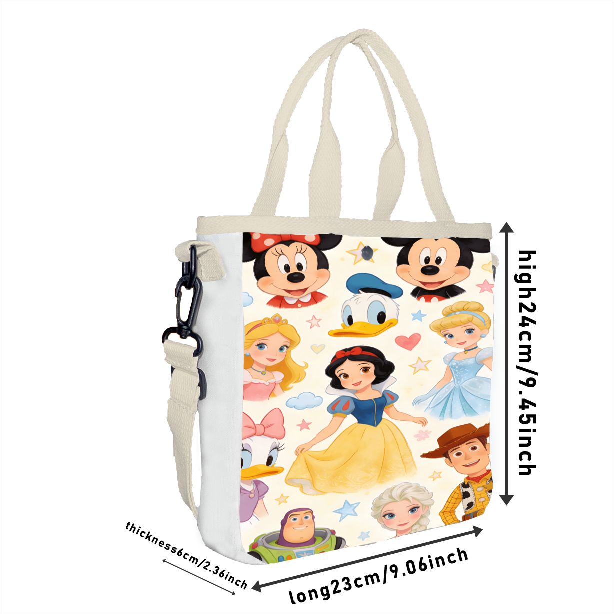 กระเป๋าโท้ทเจ้าหญิงอเนกประสงค์ - Tote Bag Canvas Print บทวิจารณ์และราคา