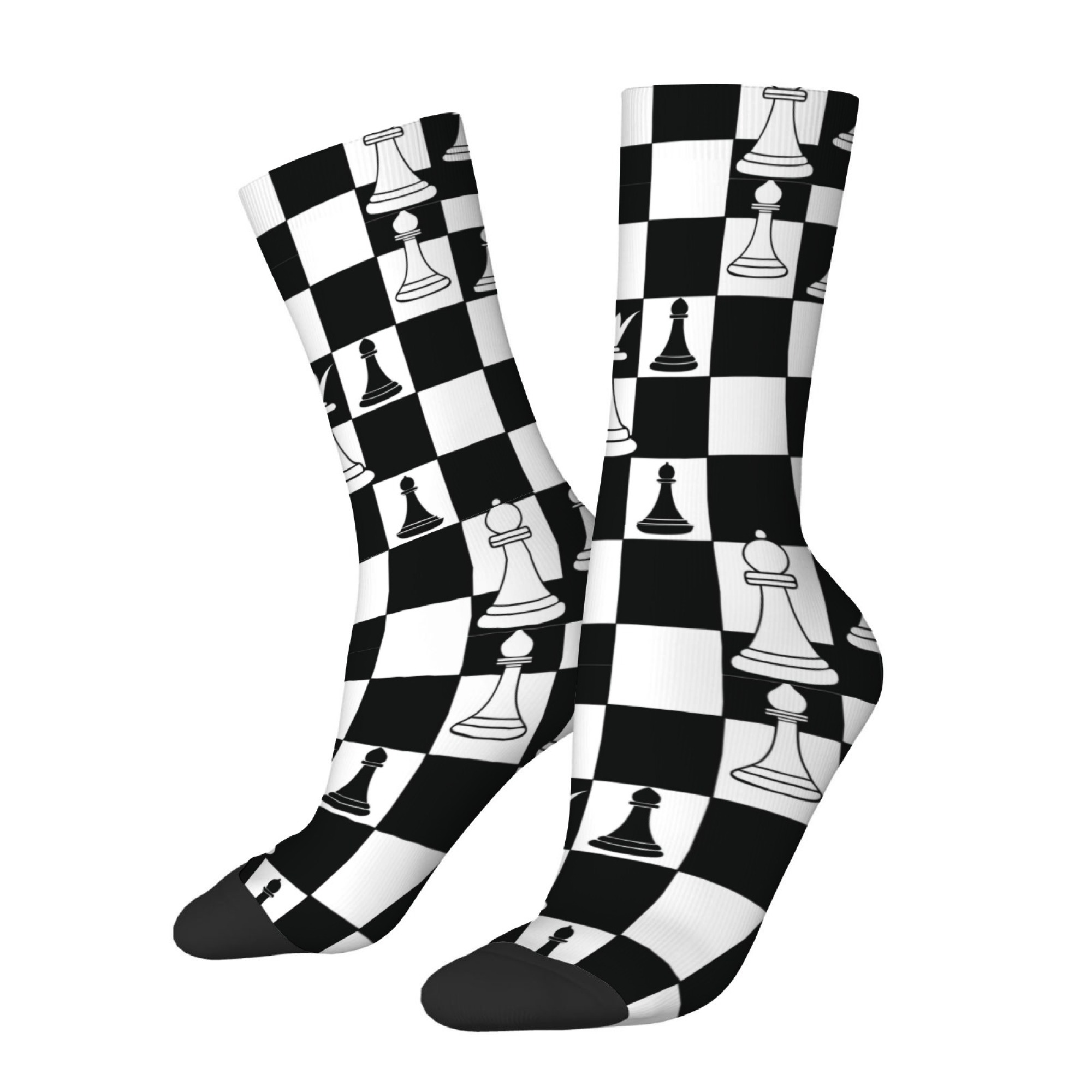 ถุงเท้าผู้ชายลายหมากรุกขาวดำ ส - Street Fashion Game บทวิจารณ์และราคา