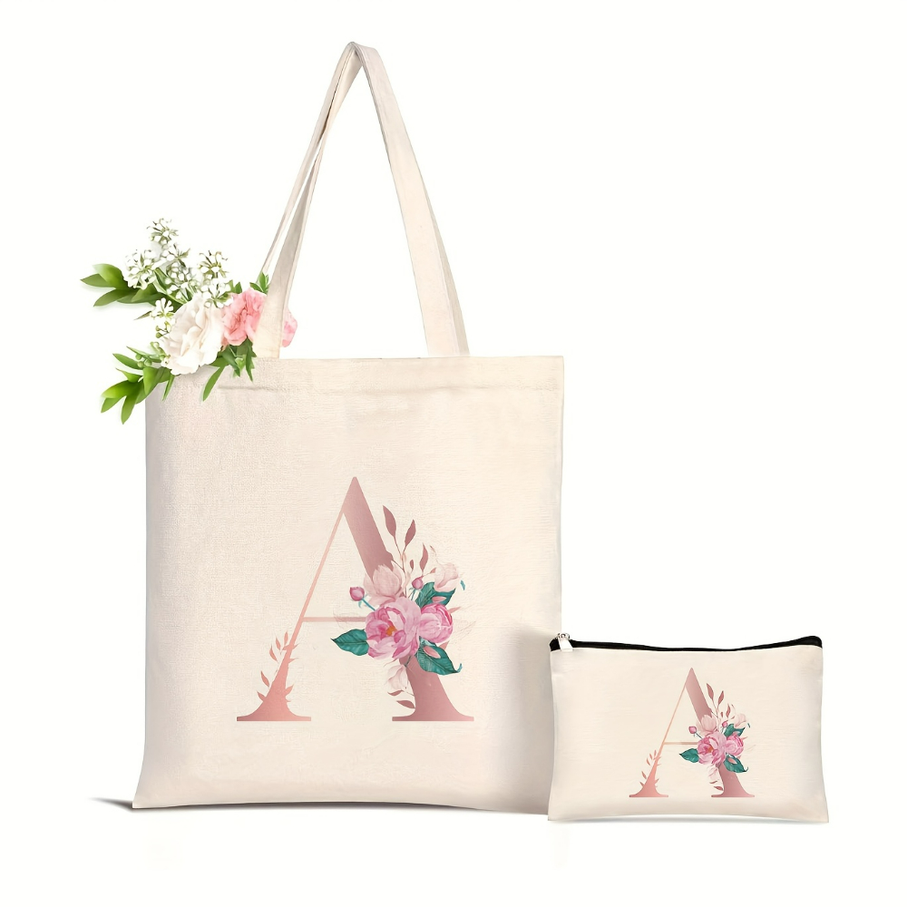 กระเป๋าโท้ทลายดอกไม้ 1 ใบ ขนาด - Tote Bag Canvas Print บทวิจารณ์และราคา