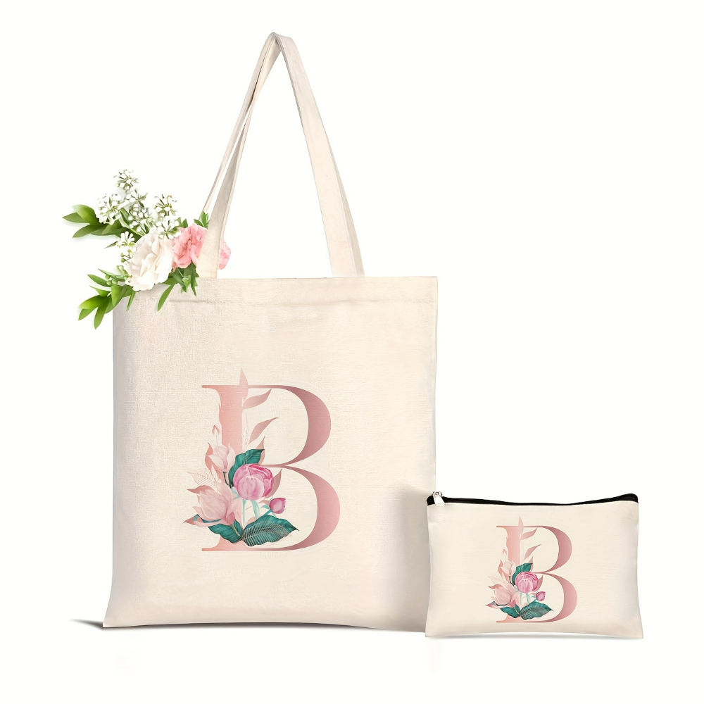 กระเป๋าโท้ทลายดอกไม้ 1 ใบ ขนาด - Tote Bag Canvas Print บทวิจารณ์และราคา