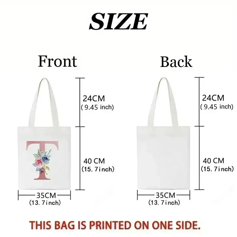 กระเป๋าโท้ทลายดอกไม้ 1 ใบ ขนาด - Tote Bag Canvas Print บทวิจารณ์และราคา