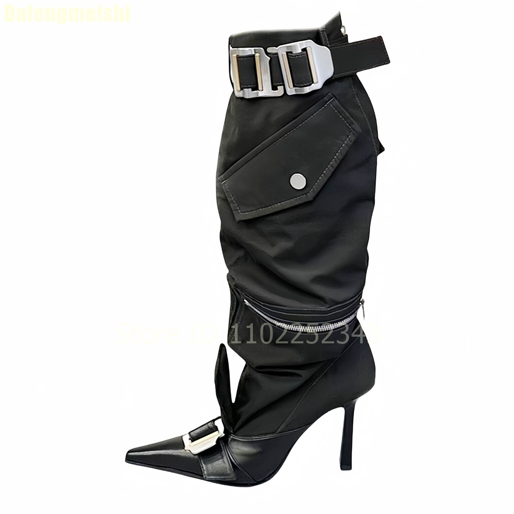รองเท้าบูทผู้หญิงทรงสูงถึงเข่า - Street Fashion Rome 2025 บทวิจารณ์และราคา