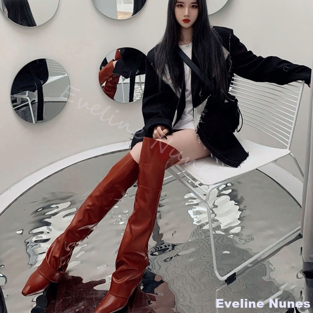 รองเท้าบูททรงแหลมแฟชั่นเหนือเข - Street Fashion Rome 2025 บทวิจารณ์และราคา