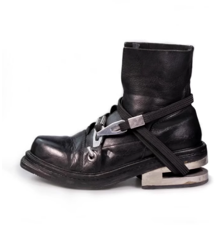 รองเท้าบูทสั้นส้นโลหะหัวมนสไตล - Street Fashion Rome 2025 บทวิจารณ์และราคา