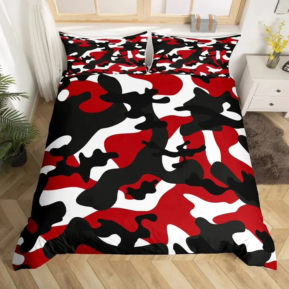 ชุดเครื่องนอนลายพรางคลาสสิก ผ้ - Camo Pattern Set บทวิจารณ์และราคา