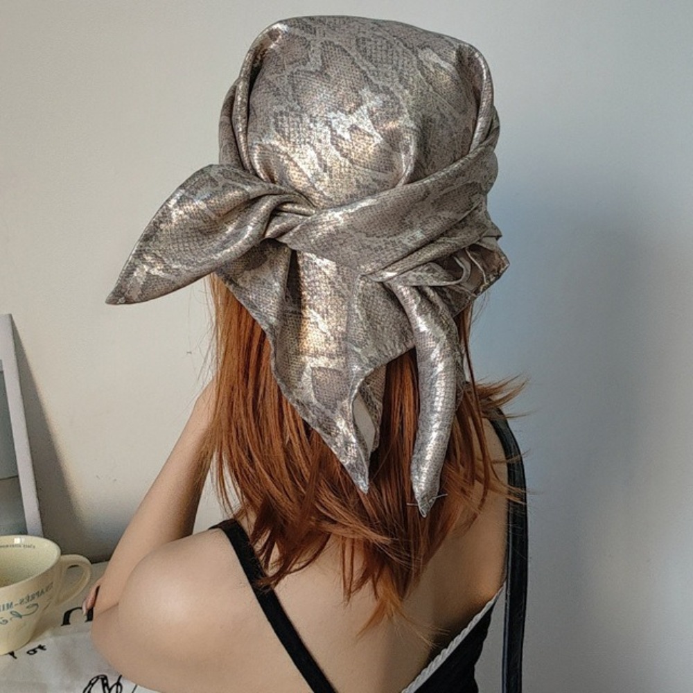 ผ้าโพกศีรษะลายงู Y2K ผ้าพันผมล - Street Fashion Types บทวิจารณ์และราคา