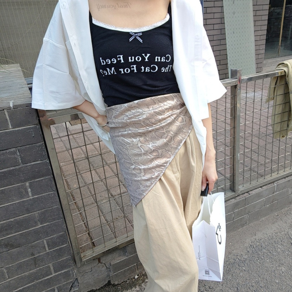 ผ้าโพกศีรษะลายงู Y2K ผ้าพันผมล - Street Fashion Types บทวิจารณ์และราคา