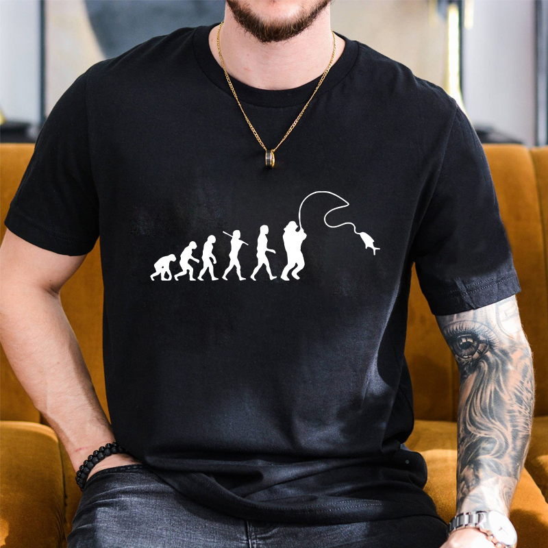 Fishing Evolution พิมพ์เสื้อยื - Street Fashion Evolution บทวิจารณ์และราคา